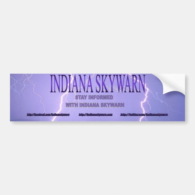Autocollant De Voiture Adhésif pour pare-chocs de logo de l'Indiana (Devant)