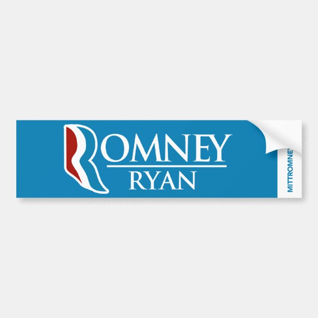 Autocollant De Voiture Adhésif pour pare-chocs de logo de Romney Ryan (Devant)