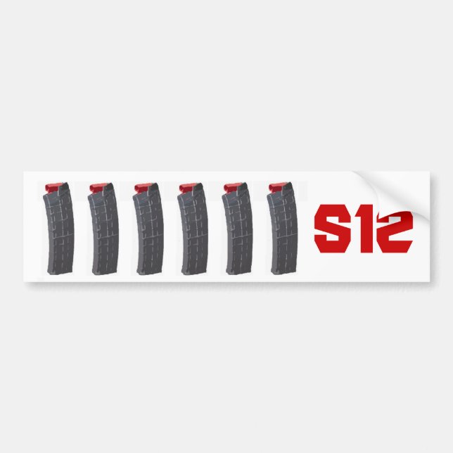 Autocollant De Voiture Adhésif pour pare-chocs de magazine de Saiga 12 (Devant)
