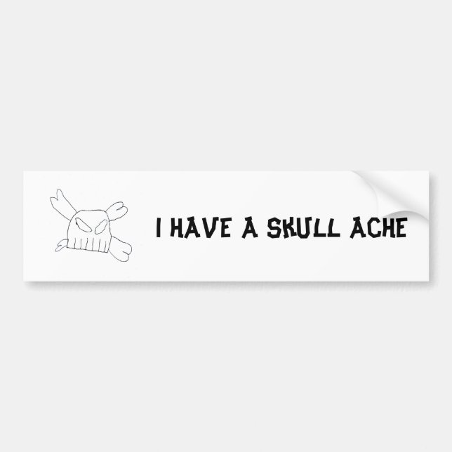 Autocollant De Voiture Adhésif pour pare-chocs de mal de crâne (Devant)