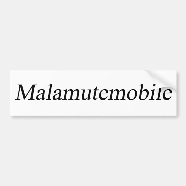 Autocollant De Voiture Adhésif pour pare-chocs de Malamute (Devant)