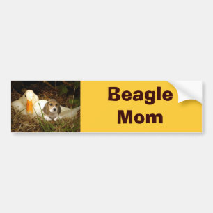 Autocollant De Voiture Adhésif pour pare-chocs de maman de beagle