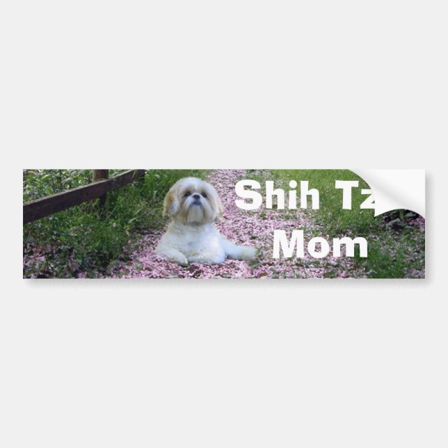 Autocollant De Voiture Adhésif pour pare-chocs de maman de Shih Tzu (Devant)