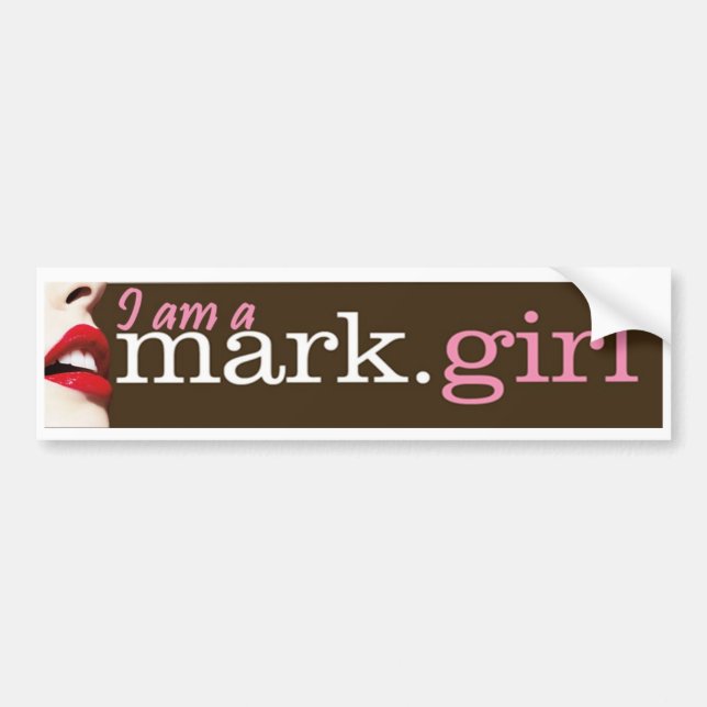 Autocollant De Voiture Adhésif pour pare-chocs de Mark.girl (Devant)