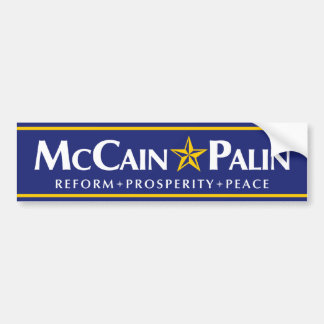 Autocollant De Voiture Adhésif pour pare-chocs de McCain-Palin