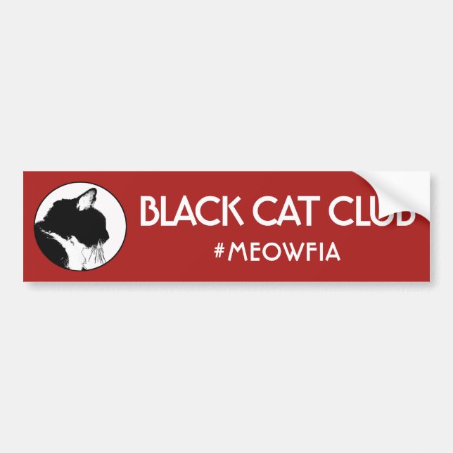 Autocollant De Voiture Adhésif pour pare-chocs de Meowfia de club de chat (Devant)