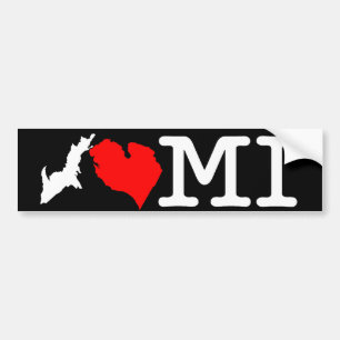 Autocollant De Voiture Adhésif pour pare-chocs de MI du ♥ I (coeur