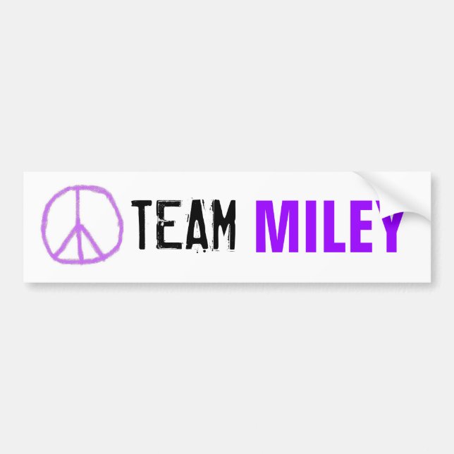 Autocollant De Voiture Adhésif pour pare-chocs de Miley d'équipe (Devant)