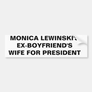 AUTOCOLLANT DE VOITURE ADHÉSIF POUR PARE-CHOCS DE MONICA LEWINSKI