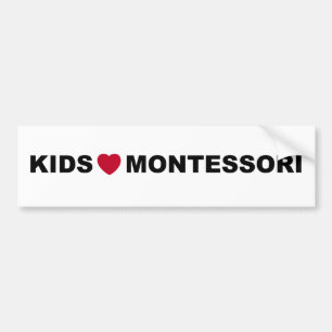 Autocollant De Voiture Adhésif pour pare-chocs de Montessori d'amour