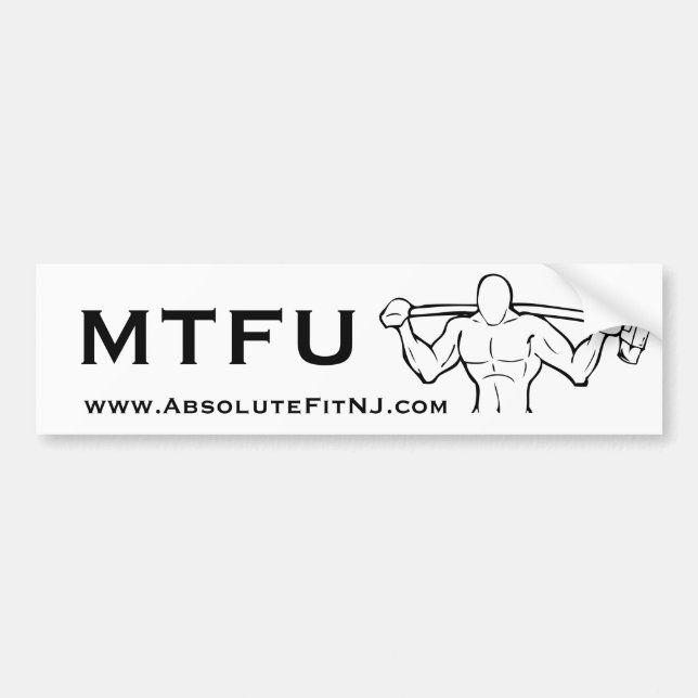 Autocollant De Voiture Adhésif pour pare-chocs de MTFU (Devant)
