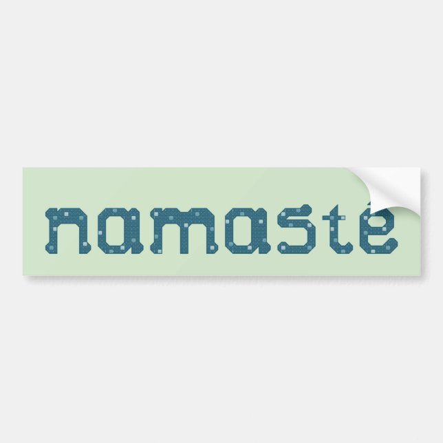 Autocollant De Voiture Adhésif pour pare-chocs de Namaste Teal (Devant)