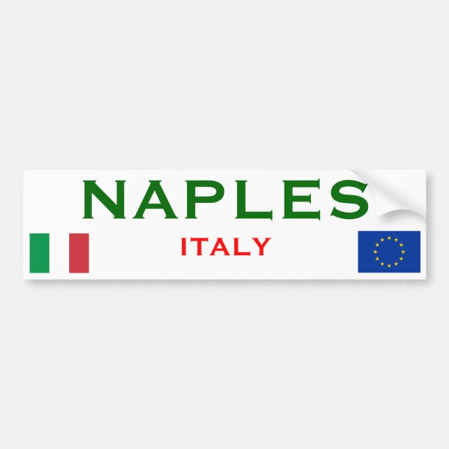 Autocollant De Voiture Adhésif pour pare-chocs de Naples, Italie (Devant)
