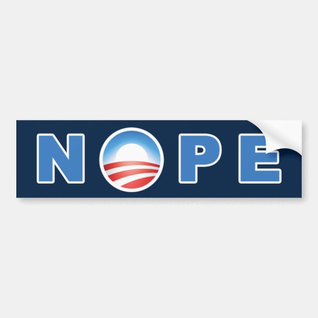 Autocollant De Voiture Adhésif pour pare-chocs de Nope d'Obama (Devant)