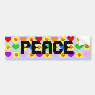 Autocollant De Voiture Adhésif pour pare-chocs de paix d'arc-en-ciel