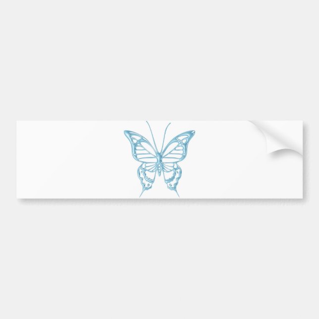 Autocollant De Voiture Adhésif pour pare-chocs de papillon de myrtille. ! (Devant)