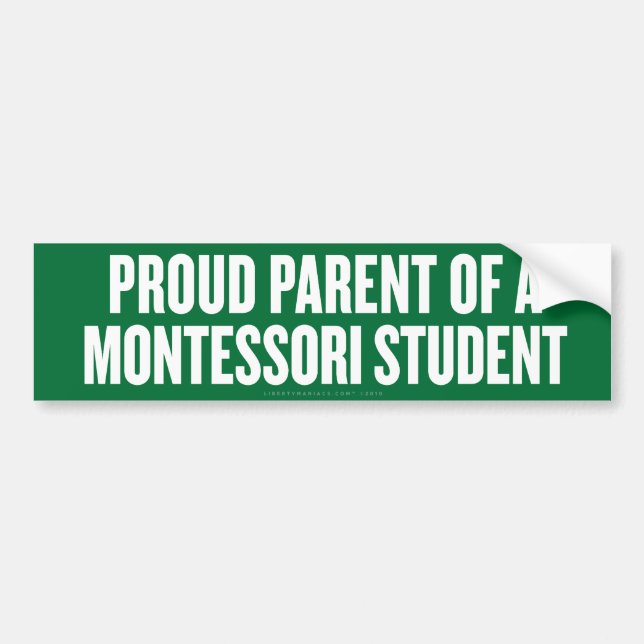 Autocollant De Voiture Adhésif pour pare-chocs de parent de Montessori (Devant)