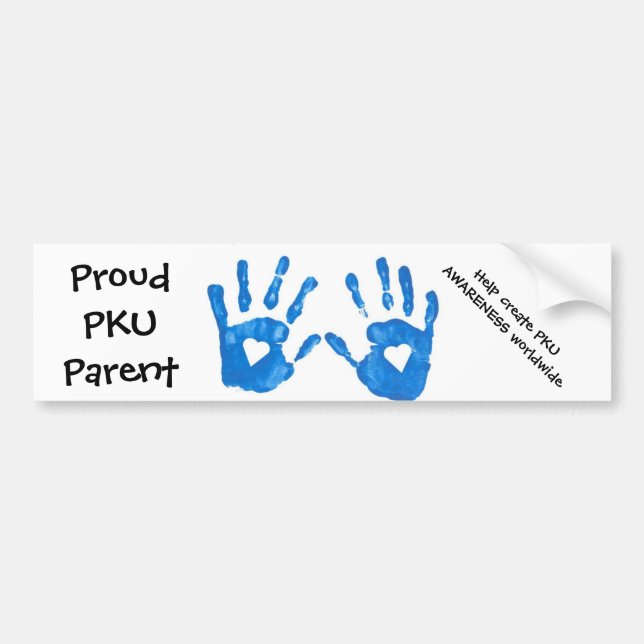 Autocollant De Voiture Adhésif pour pare-chocs de parent de PKU (Devant)