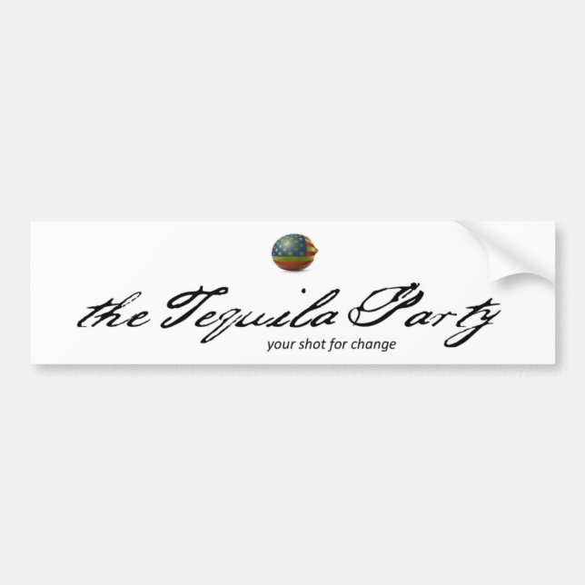 Autocollant De Voiture Adhésif pour pare-chocs de partie de tequila (Devant)
