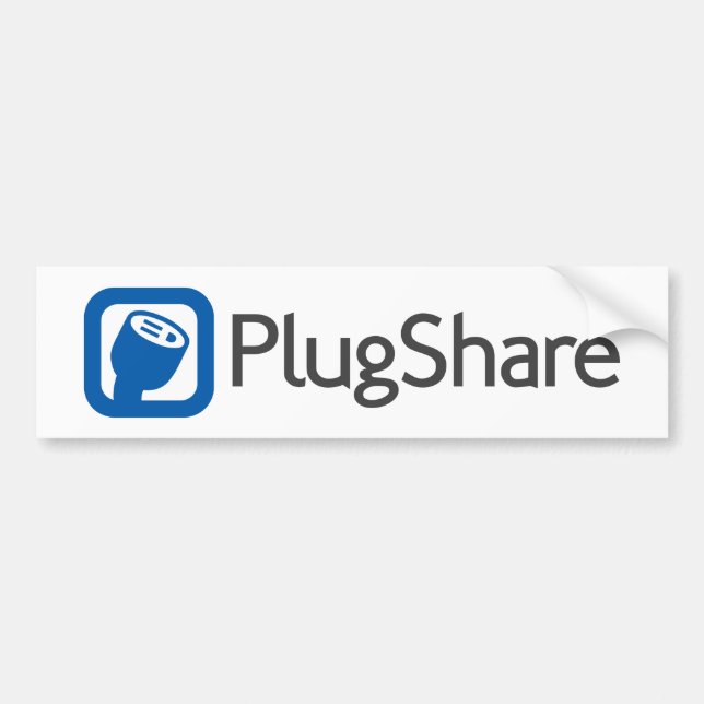 Autocollant De Voiture Adhésif pour pare-chocs de PlugShare (Devant)