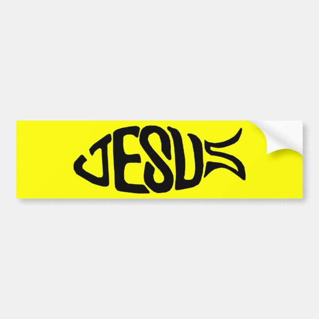 Autocollant De Voiture Adhésif pour pare-chocs de poissons de Jésus (Devant)
