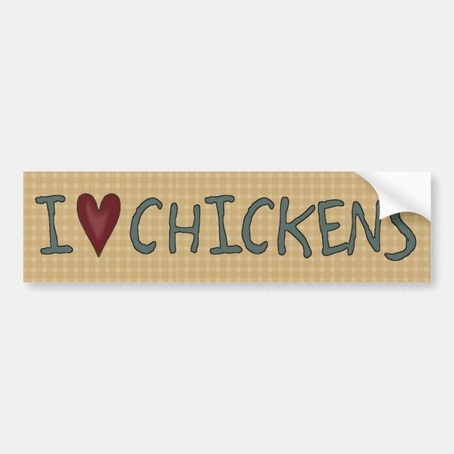 Autocollant De Voiture Adhésif pour pare-chocs de poulets d'amour de (Devant)