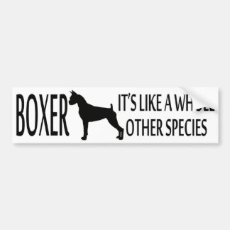 Autocollant De Voiture Adhésif pour pare-chocs de race de chien de boxeur