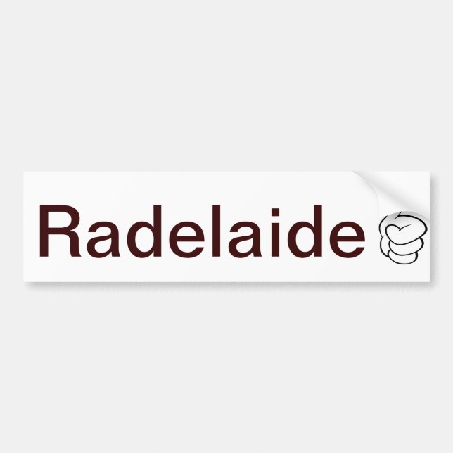 Autocollant De Voiture Adhésif pour pare-chocs de Radelaide Adelaïde (Devant)