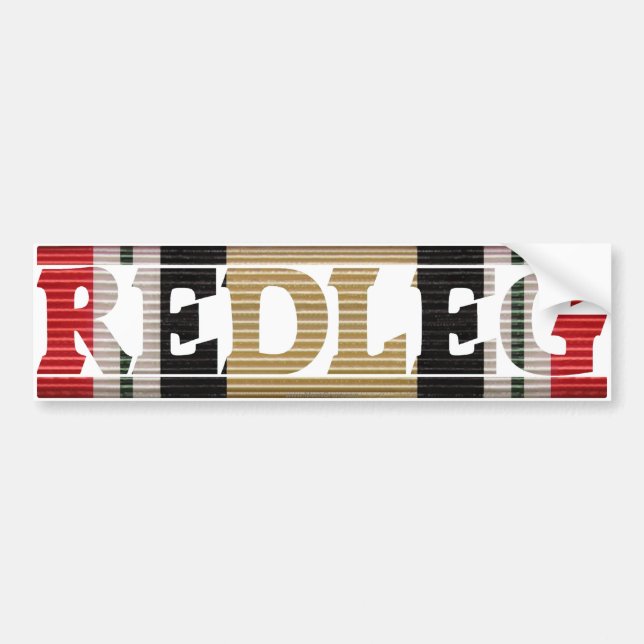 Autocollant De Voiture Adhésif pour pare-chocs de Redleg de vétéran de (Devant)