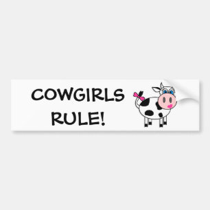 Autocollant De Voiture Adhésif pour pare-chocs de règle de cow-girls