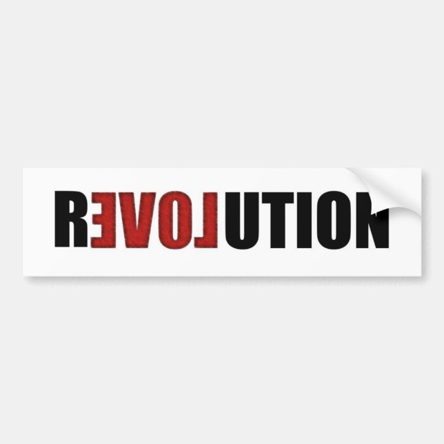 Autocollant De Voiture Adhésif pour pare-chocs de révolution (amour) (Devant)