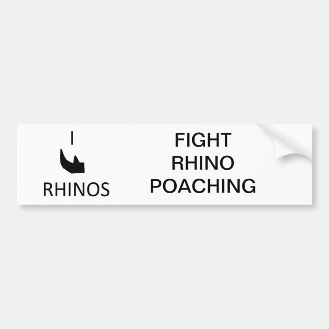 Autocollant De Voiture Adhésif pour pare-chocs de rhinocéros du klaxon I (Devant)