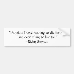 Autocollant De Voiture Adhésif pour pare-chocs de Ricky Gervais