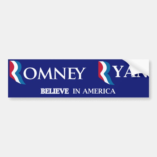 Autocollant De Voiture Adhésif pour pare-chocs de Romney Ryan (Devant)