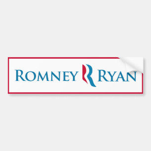 Autocollant De Voiture Adhésif pour pare-chocs de Romney Ryan (blanc)