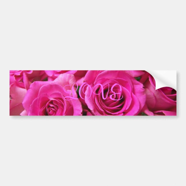 Autocollant De Voiture Adhésif pour pare-chocs de rose de rose (Devant)