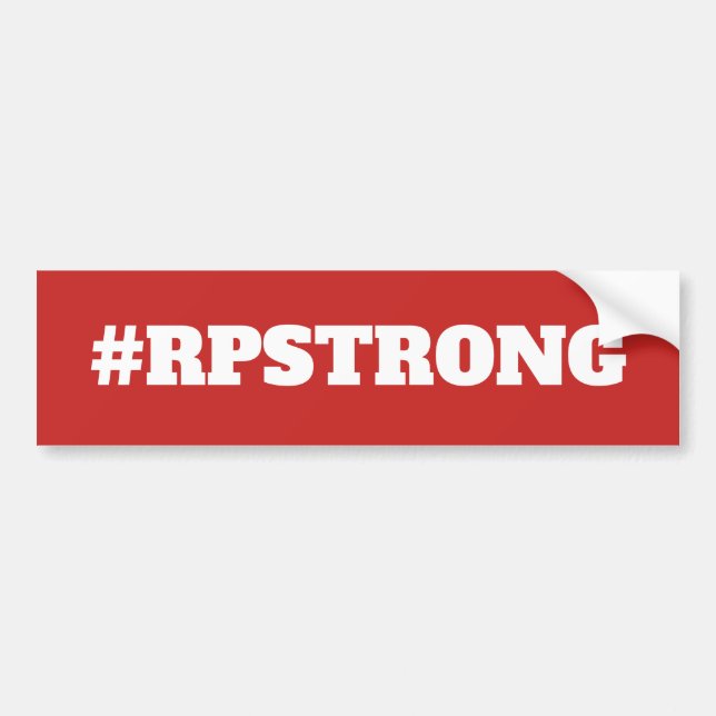 Autocollant De Voiture Adhésif pour pare-chocs de #RPSTRONG (Devant)