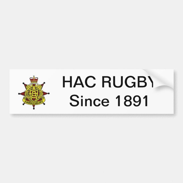 Autocollant De Voiture Adhésif pour pare-chocs de rugby de HAC (Devant)