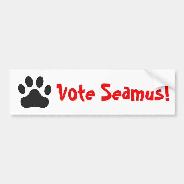 Autocollant De Voiture adhésif pour pare-chocs "de Seamus de vote" (Devant)