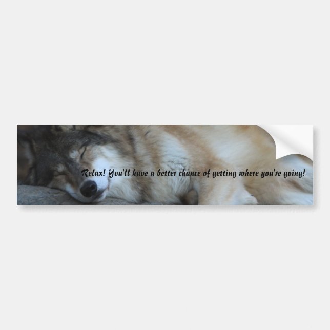 Autocollant De Voiture Adhésif pour pare-chocs de sommeil de loup (Devant)