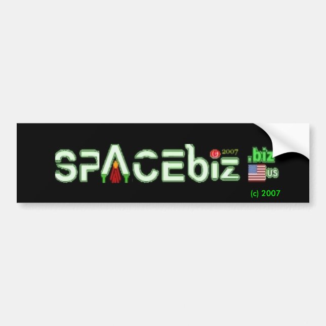 Autocollant De Voiture adhésif pour pare-chocs de SPACEbiz.biz (Devant)