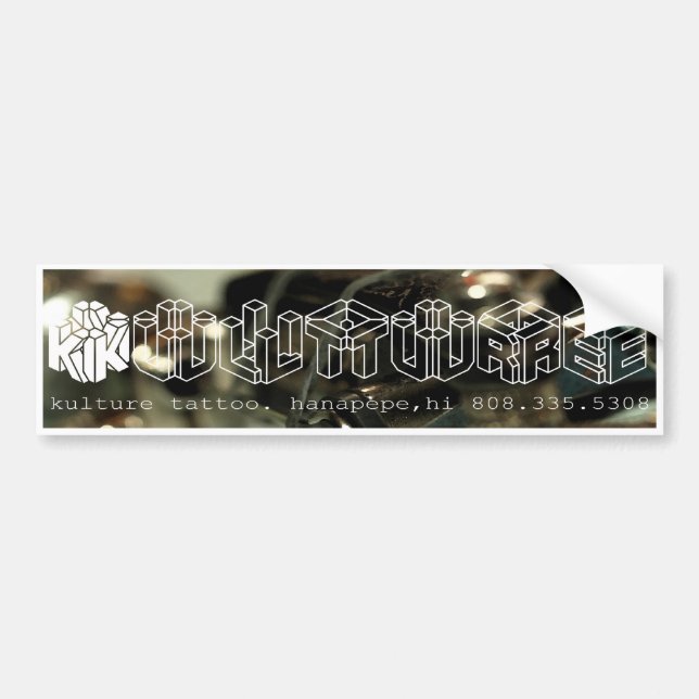 Autocollant De Voiture Adhésif pour pare-chocs de tatouage de Kulture (Devant)