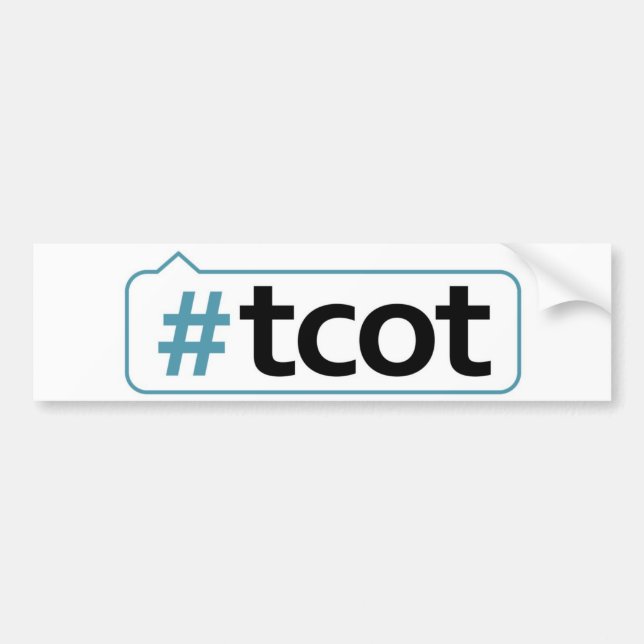 Autocollant De Voiture Adhésif pour pare-chocs de #tcot (Devant)