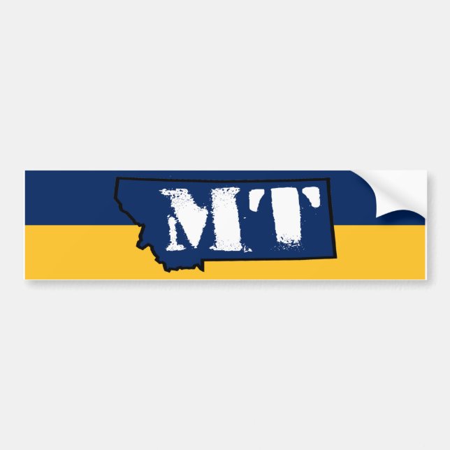 Autocollant De Voiture Adhésif pour pare-chocs de timbre du Montana (Devant)