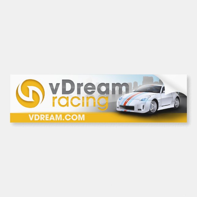 Autocollant De Voiture adhésif pour pare-chocs de vDream (jaune) (Devant)