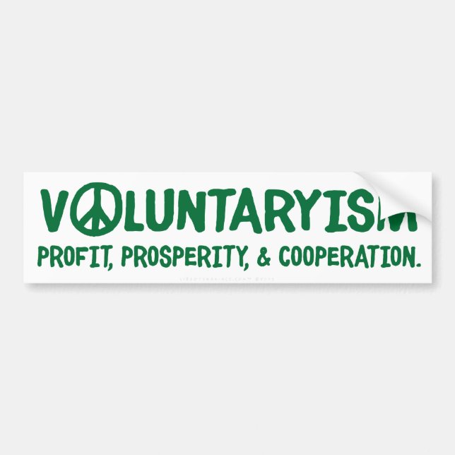 Autocollant De Voiture Adhésif pour pare-chocs de Voluntaryism (Devant)