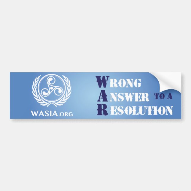 Autocollant De Voiture Adhésif pour pare-chocs de WASIA (bleu) (Devant)