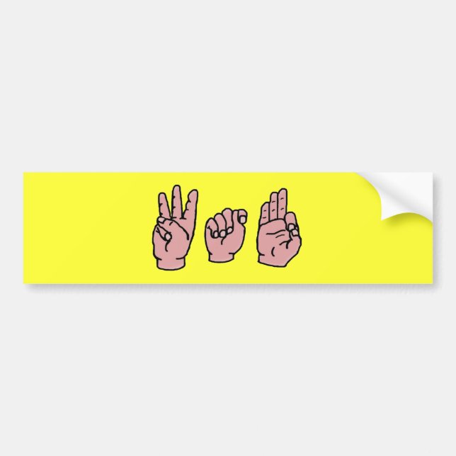 Autocollant De Voiture Adhésif pour pare-chocs de WTF (Devant)