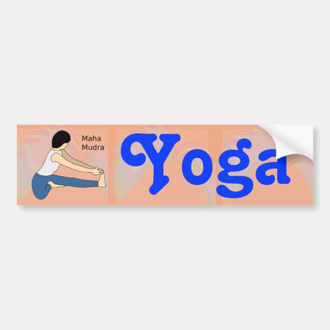 Autocollant De Voiture Adhésif pour pare-chocs de yoga de Maha_Mudra (Devant)