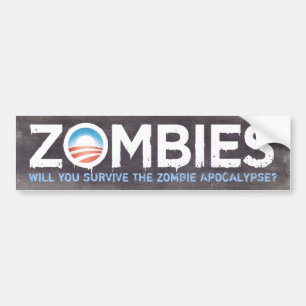 Autocollant De Voiture Adhésif pour pare-chocs de zombis d'Obama